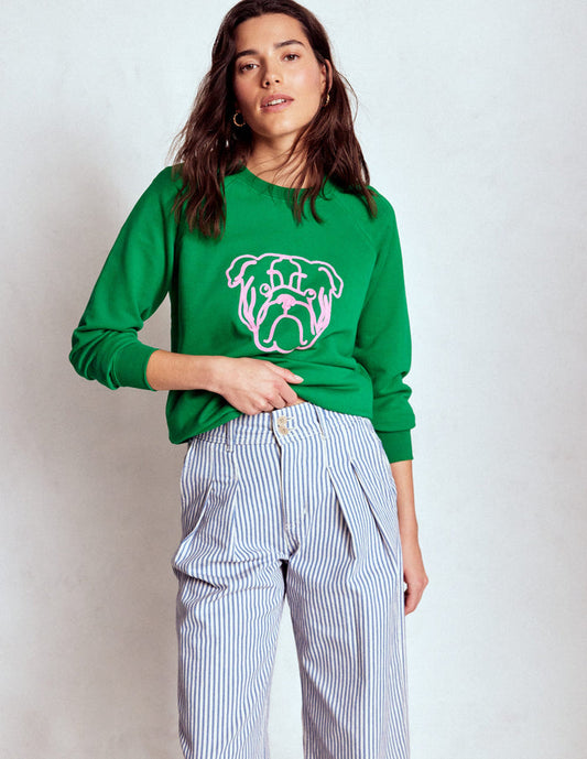 Rosa Embroidered Sweatshirt Grumpy Dog