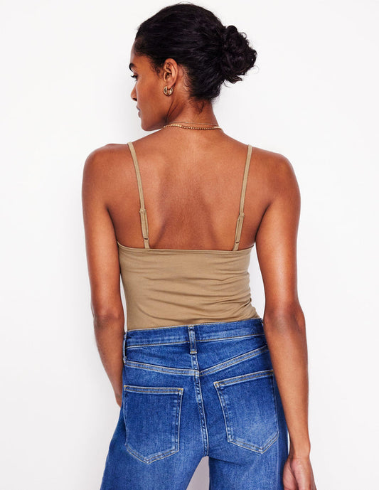 Plain Cami Top Medium Beige