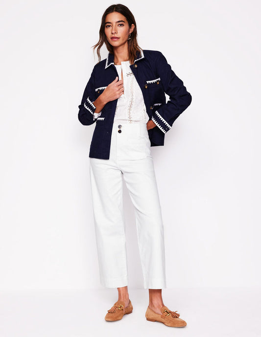 Primrose Patch Pocket Pants White