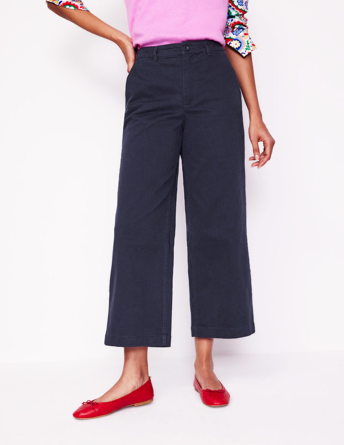 Barnsbury Crop Chino Pants Navy