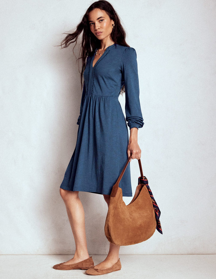 Naomi Relaxed Jersey Dress Midnight Ocean
