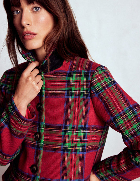 Edinburgh Swing Coat Red, Blue and Green Check