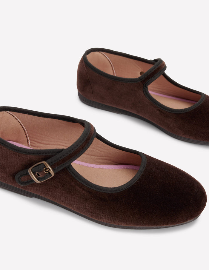 Flexi Mary Jane Chocolate Velvet