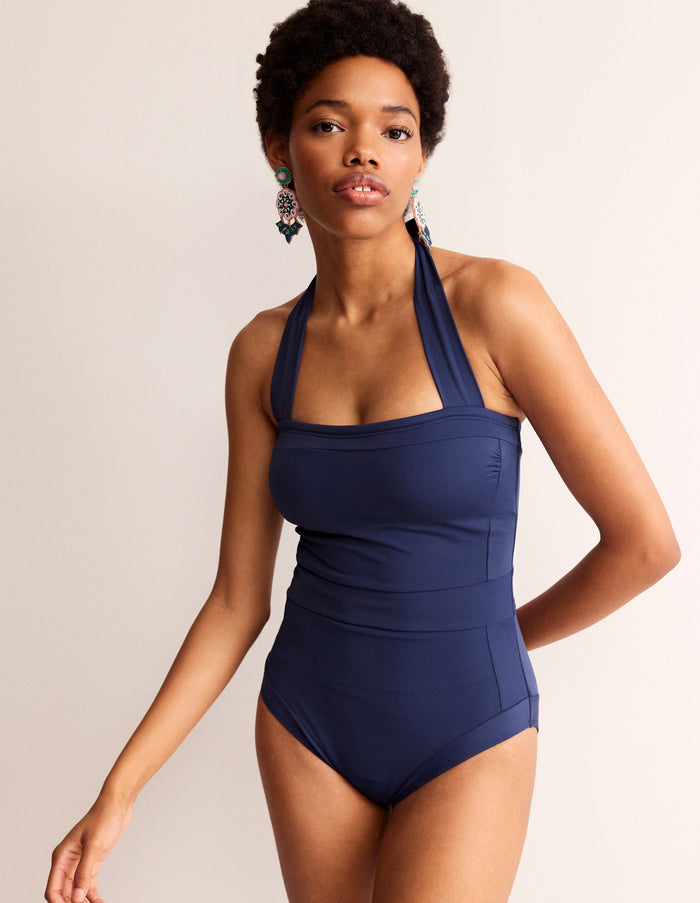 Santorini Halterneck Swimsuit French Navy