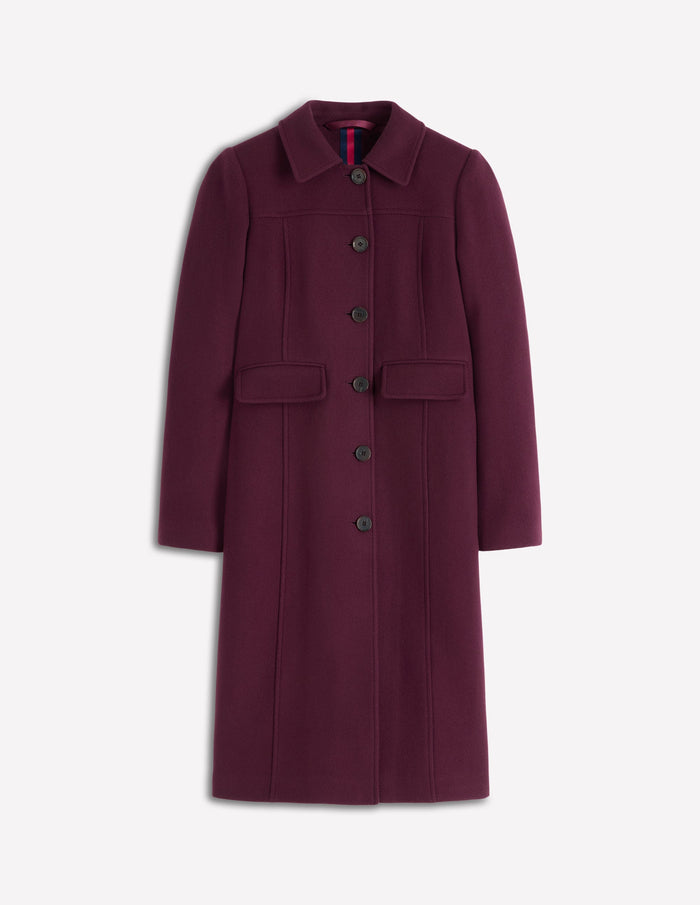 St Albans Coat Dark Cherry