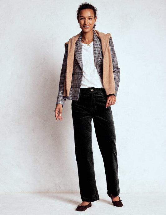 Velveteen Straight Jeans Black