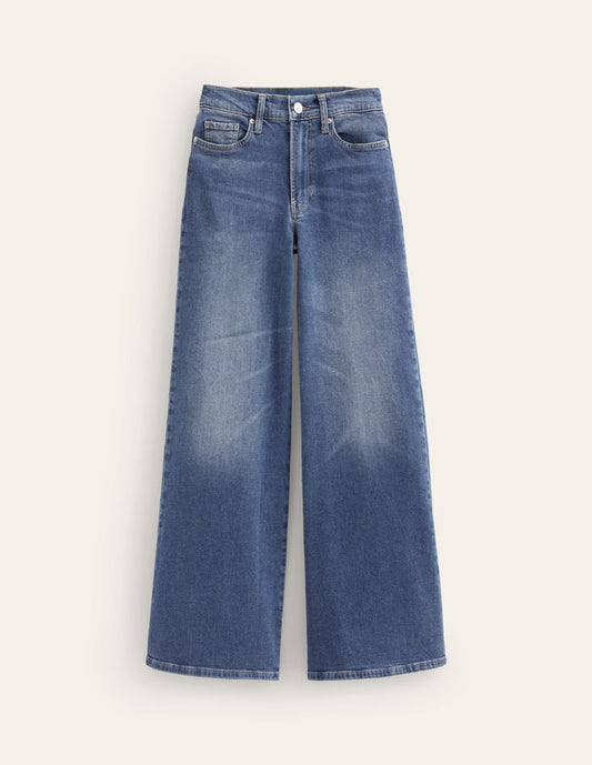 High Rise Wide Leg Jeans Mid Vintage