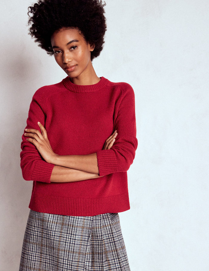 Marion Merino Sweater Crimson Red