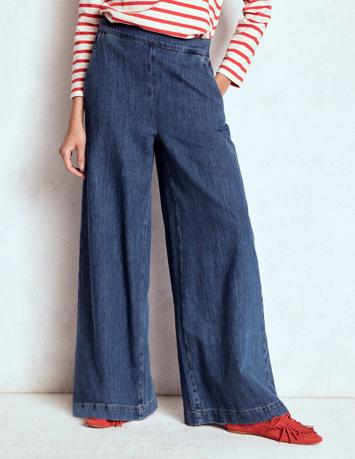 Pull-on Denim Pants MID WASH