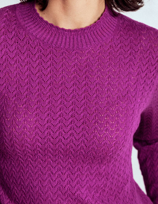 Diane Pointelle Sweater Regal Purple