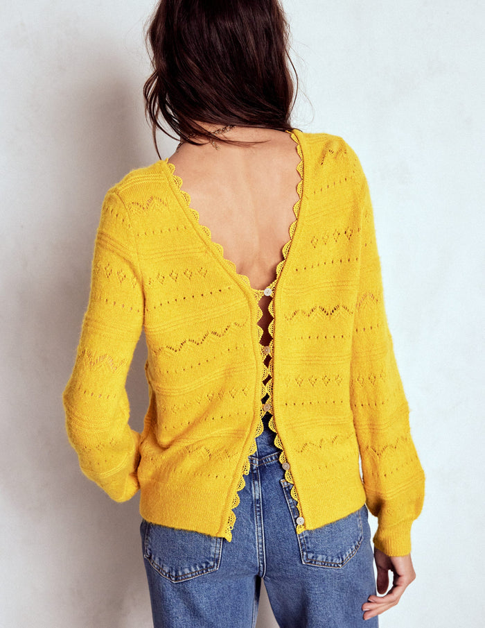 Leticia Lace Trim Sweater Golden Rye
