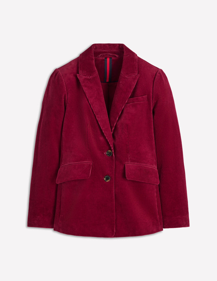 Stamford Cord Blazer Burgundy Red