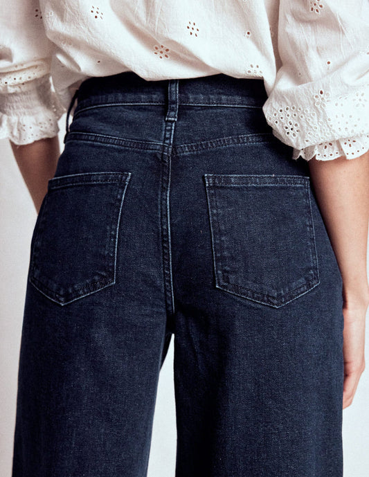 High Rise Clean Wide Jeans Dark Vintage