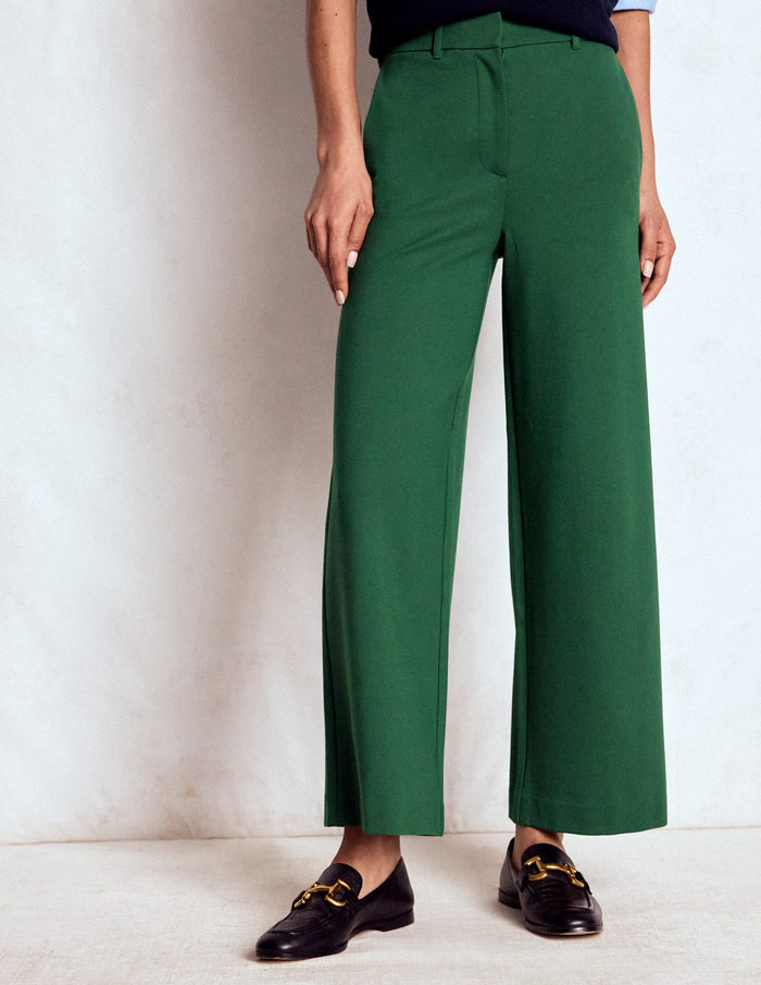 Belgravia Ponte Crop Pants Hunter Green
