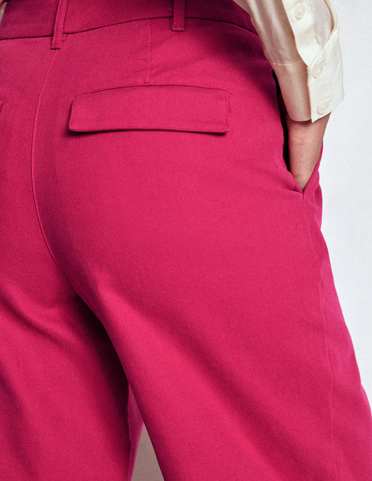 Bloomsbury Cotton Pants Bright Cherry