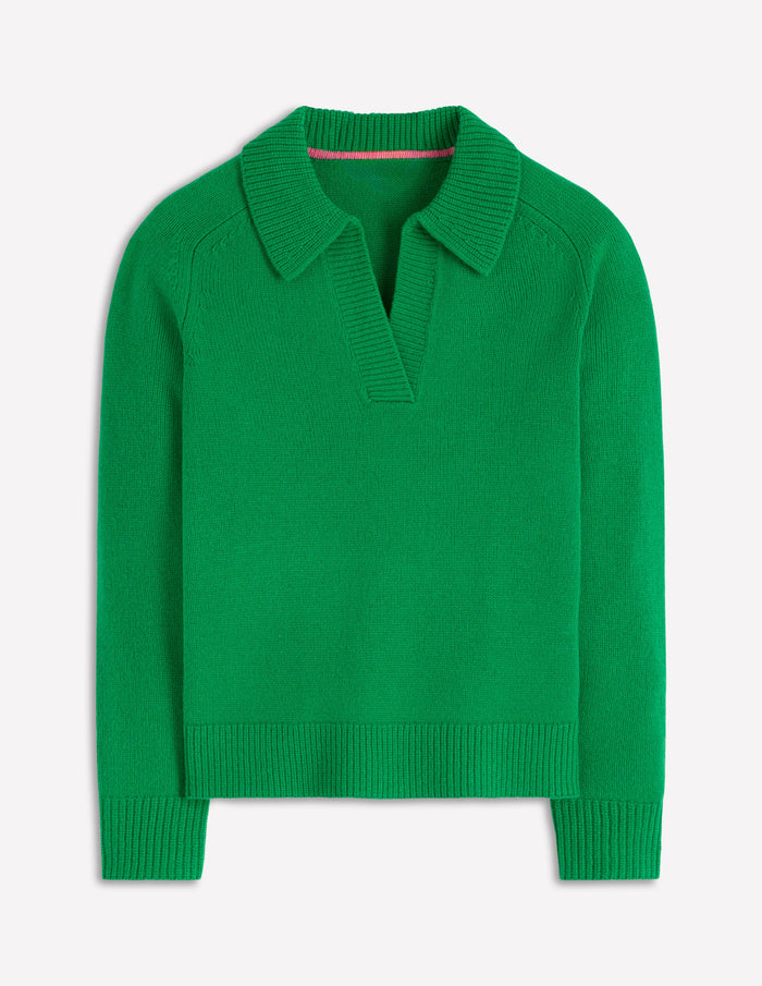 Marion Merino Henley Sweater Rich Emerald