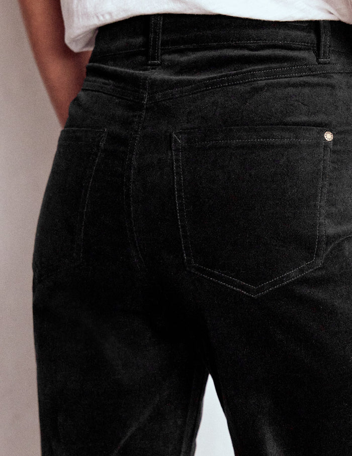 Velveteen Straight Jeans Black