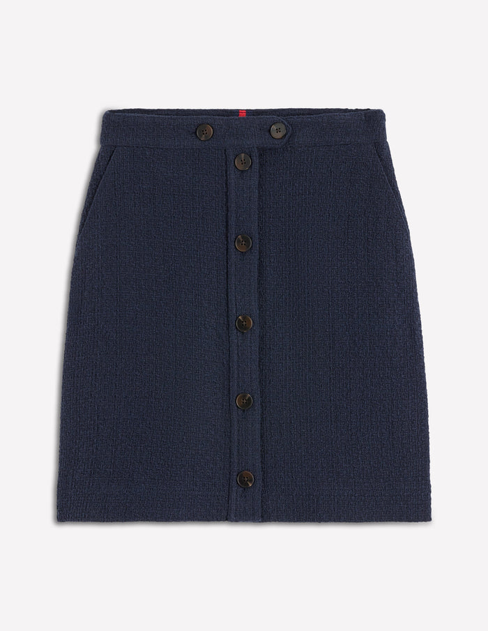 Cecelia Textured Skirt Navy