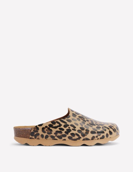 Lyla Colour Block Clogs Leopard