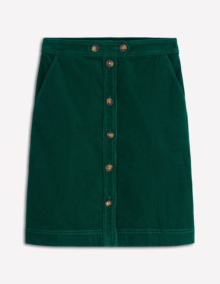 Cecelia Cord Skirt Emerald Night