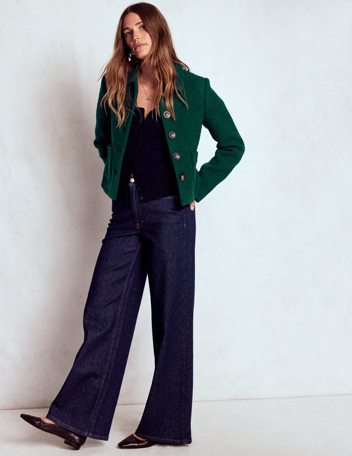Knightsbridge Wool Jacket Emerald Night
