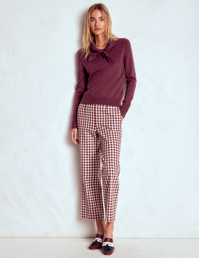 Knitted Bow Sweater Deep Wisteria