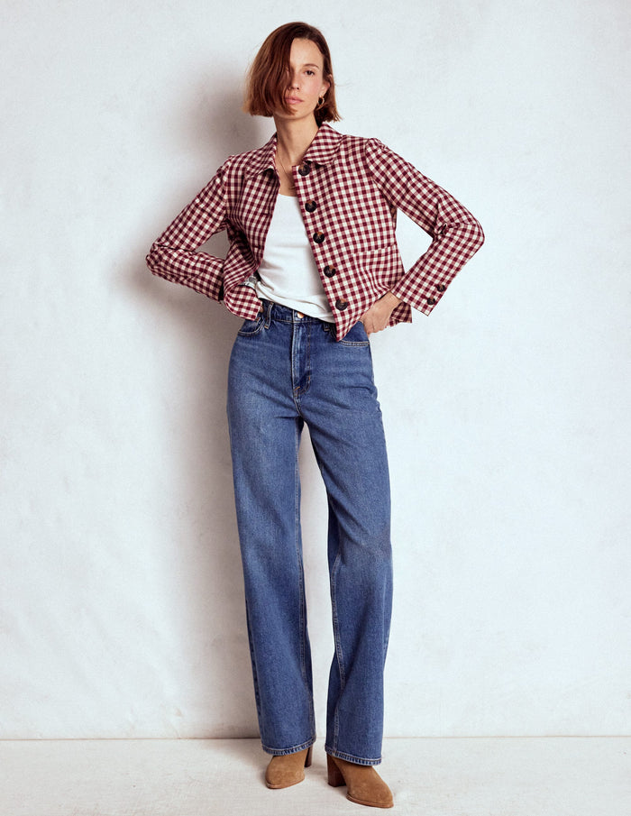 Knightsbridge Gingham Jacket Chestnut Gingham