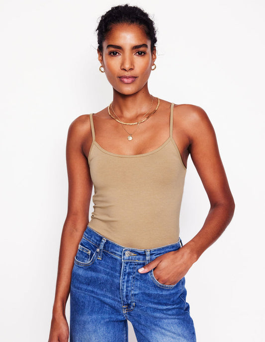 Plain Cami Top Medium Beige