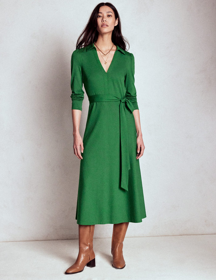 Imogen Collared Jersey Dress Eden