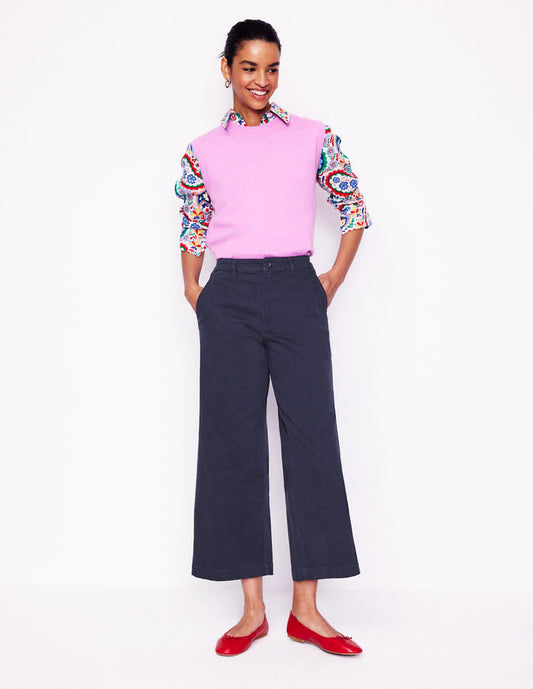 Barnsbury Crop Chino Pants Navy