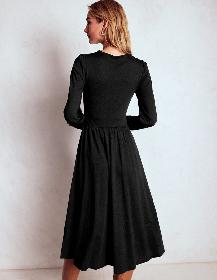 Alexandra Jersey Midi Dress Black