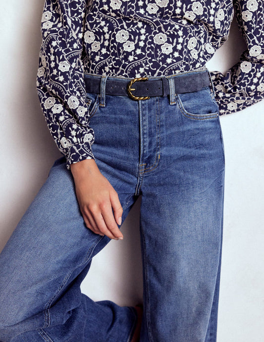 Twist Buckle Belt Navy