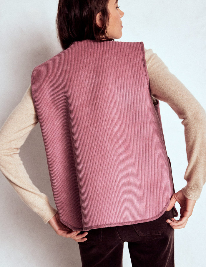 Clerkenwell Reversible Gilet Light Pink, Natural