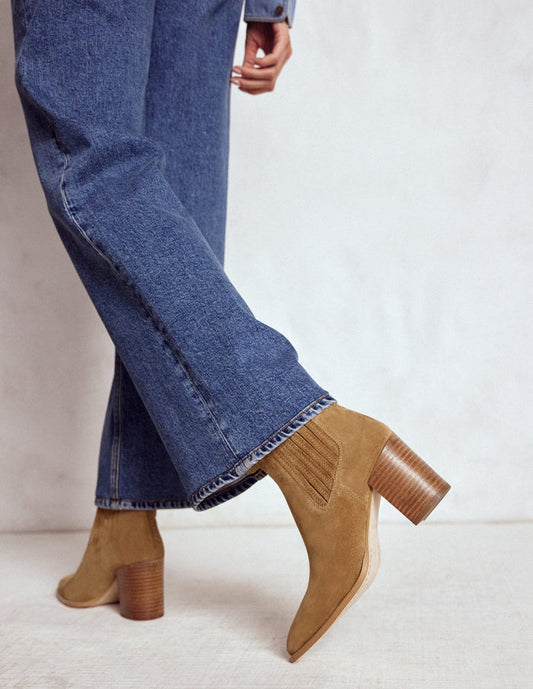 Point Casual Ankle Boots Caramel