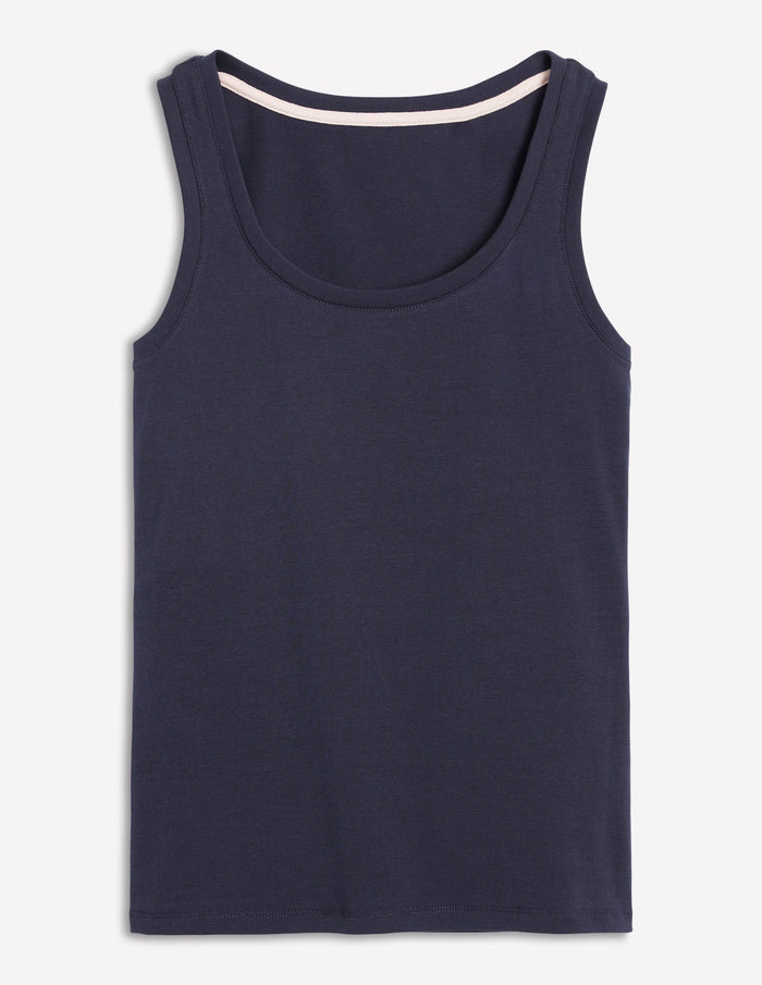 Essential Scoop-Neck Tank Navy