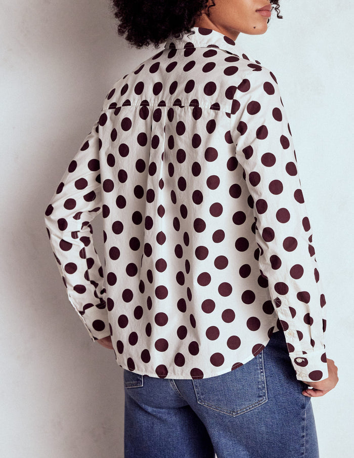 Sienna Cotton Shirt Deep Wisteria, Spots