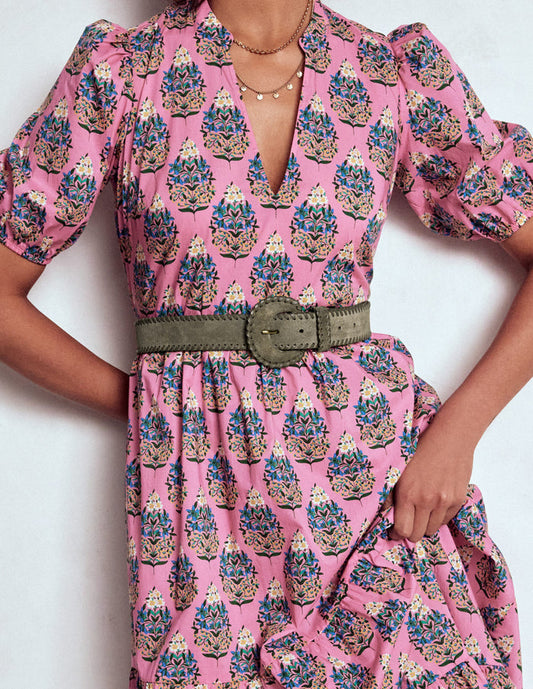 Covered Whipstitch Belt Deep Olive