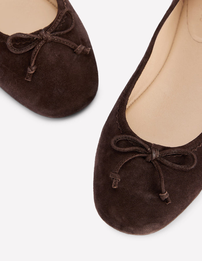 Kitty Flexi Sole Ballet Flats Chocolate