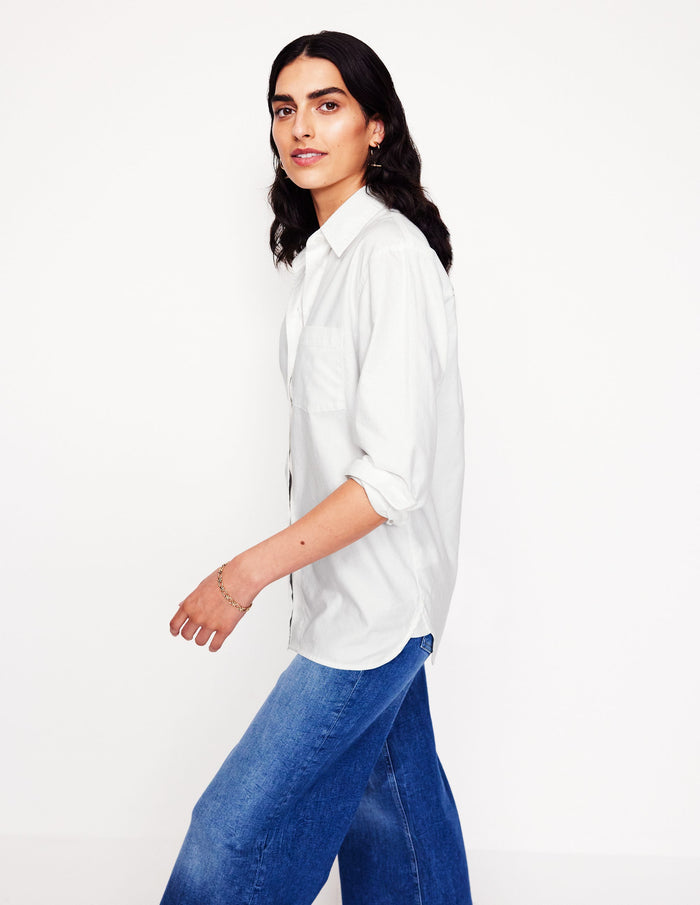 Sadie Relaxed Cotton Shirt White Oxford