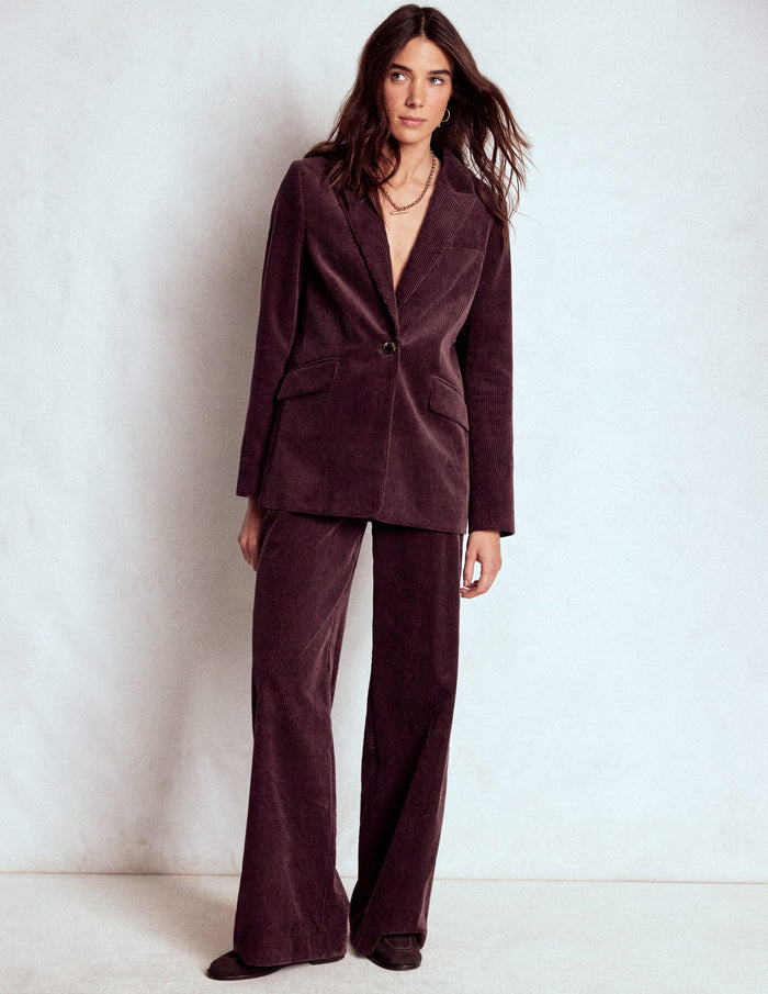 Woodbridge Cord Blazer Deep Aubergine