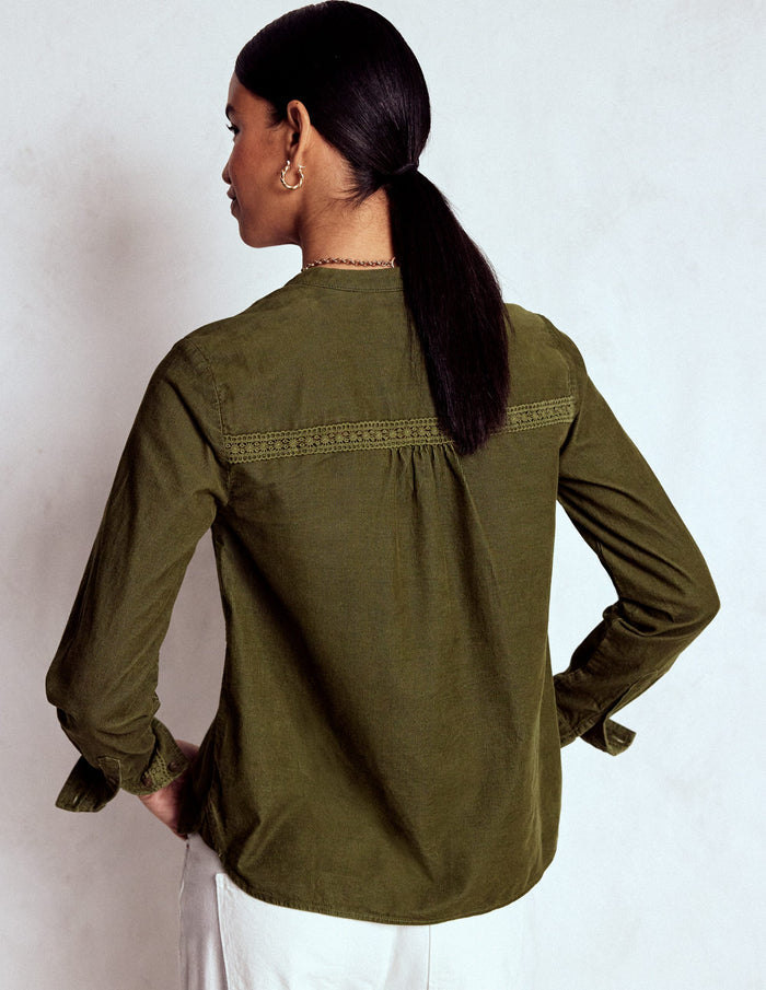 Victoria Cord Shirt Woodland Green