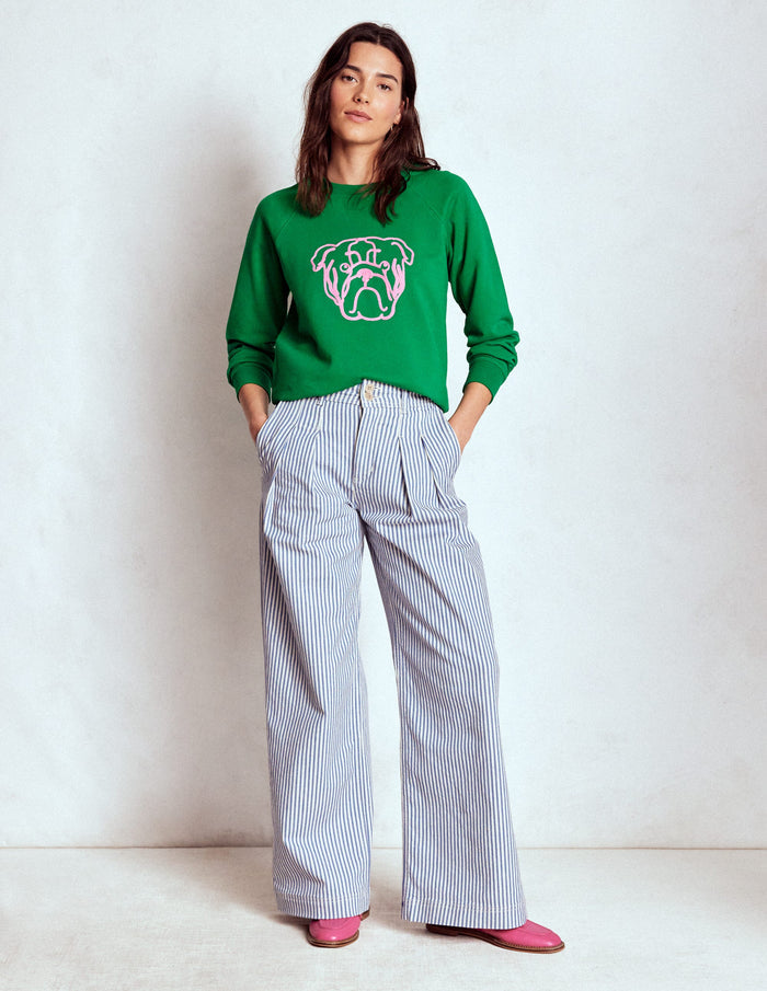 Rosa Embroidered Sweatshirt Grumpy Dog
