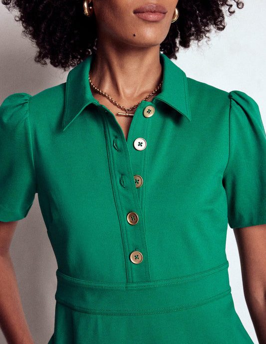 Nicolette Ponte Shirt Dress Bear Grass