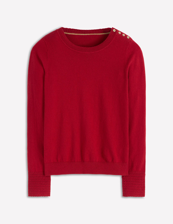 Briony Stitch Sweater Red Liquorice