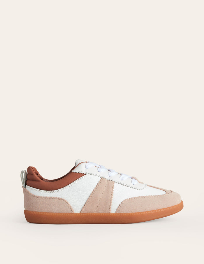 Erin Retro Tennis Trainers White Mix