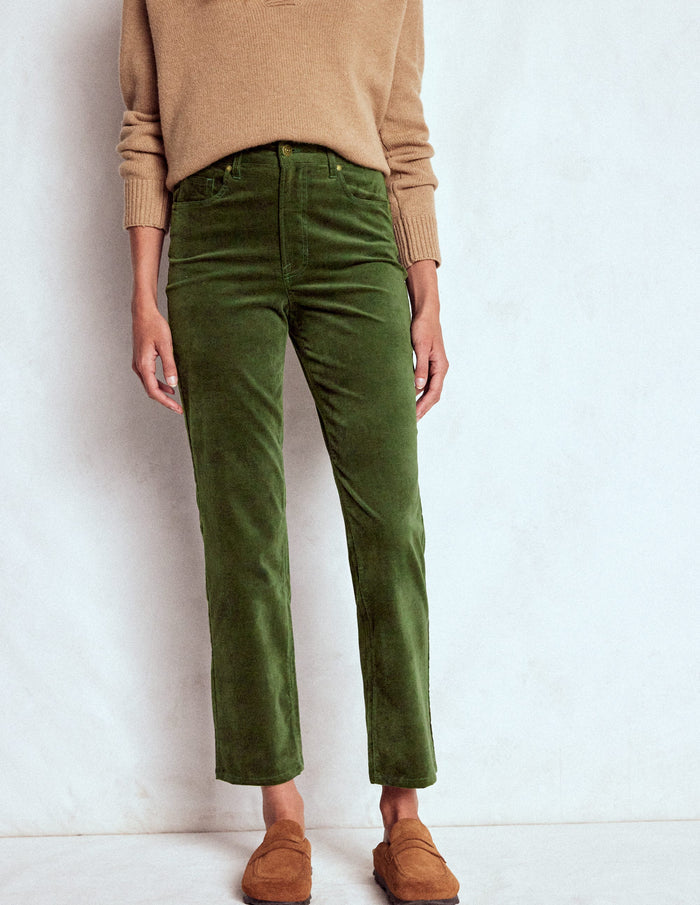 Velveteen Straight Jeans Forest Glade