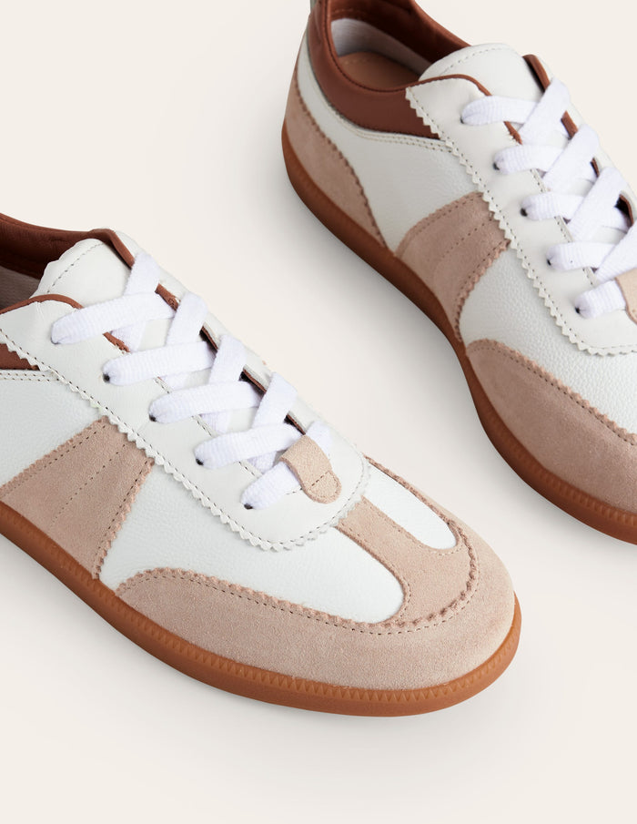 Erin Retro Tennis Trainers White Mix