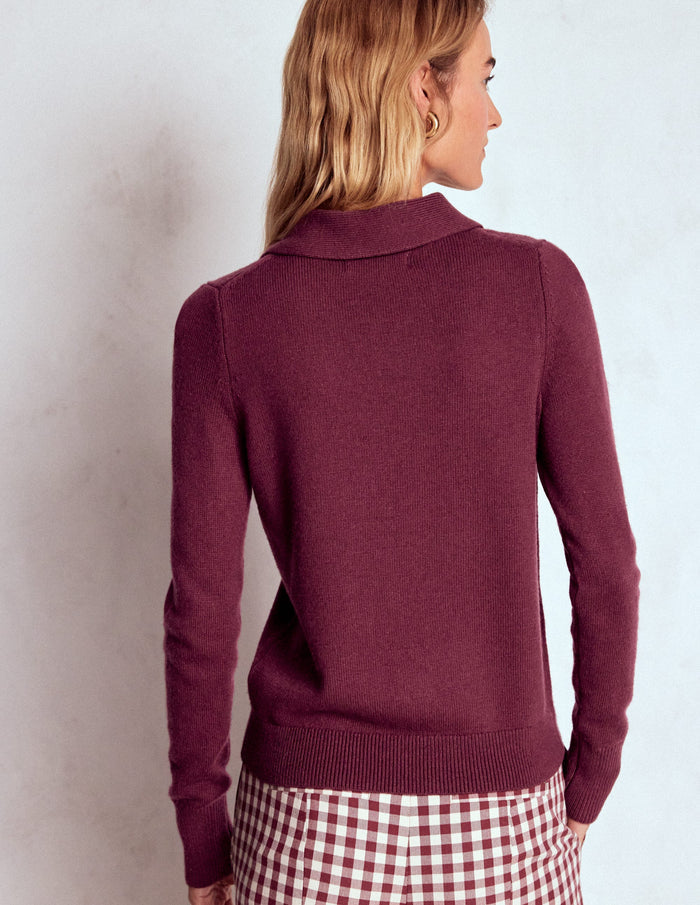 Knitted Bow Sweater Deep Wisteria