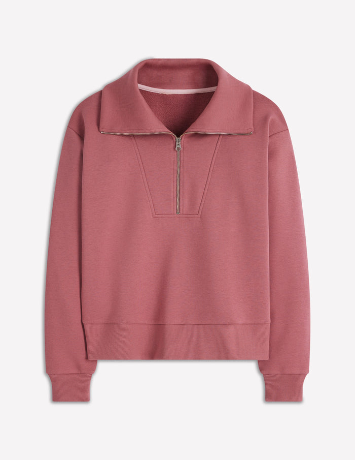 Panelled Half-zip Sweatshirt Blushing Rose