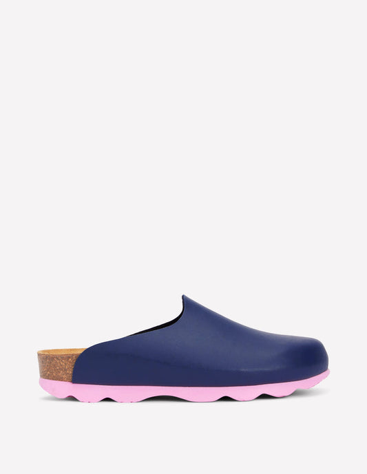 Lyla Colour Block Clogs Navy/Soft Pink